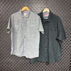 Thrifted Lee , Levis & Wrangler Men Shirts (FNC:67..