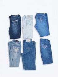 Vintage Y2K Pocket Detail Bootcut Denim Jeans Bund..
