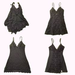 Y2K Black Lace Trim Camisoles Selection. B2F-334