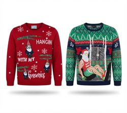 (FV-2428)     Vintage Retro Pattern Knit Sweaters ..