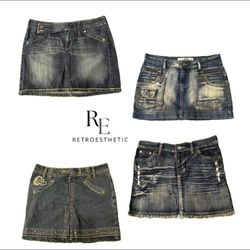 Y2K NYC IT GIRL DENIM MINI SKIRTS RE-3621