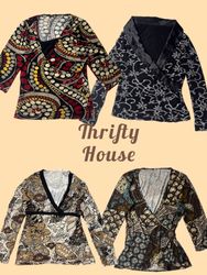 Y2K Blouses in Mixed Graphic and Floral Prints(TH/..