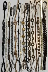 Woven Macrame and Beaded Chain Belts