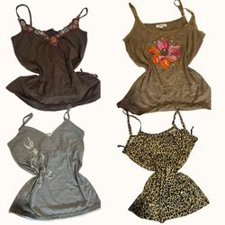 Y2K Boho Bloom Cami Tops - ST-075