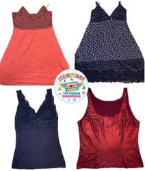 Vintage Y2K Cami & Slip Top Bundle – 11pcs | VR326..
