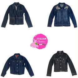 Vestes boutonnées en denim Y2K