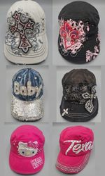 Women's Cadet/Military  Embellished Fashion Caps –..