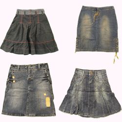 Y2k NYC IT GIRL Denim Skirts B2F-286