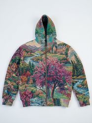 Upcycled Tapestry Hoodie Jacket
