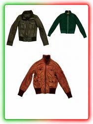 Y2K vintage leather Bomber jackets(ylj-25)