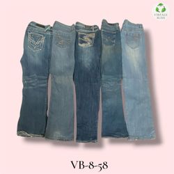 Y2K Vintage Flare Embroidered Jeans Wholesale Bund..