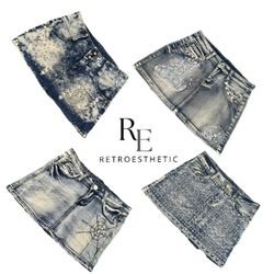 Y2K NYC IT GIRL DENIM MINI SKIRTS RE-3578