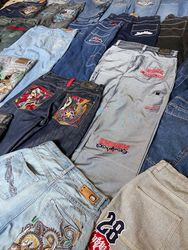 Hiphop Embroidery Branded Jeans