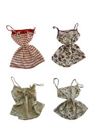 Y2K Red And White Striped Drawstring Camisoles-ST-..