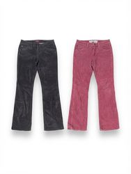 (FV-2228) Y2K Flared Corduroy Solid Color Pants