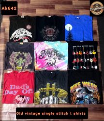 vintage single stitch t shirt 80s and 90s ak642