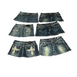 Upcycle  Miss me  rock revival skirt |T-R756