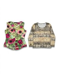 (FV2560) Aesthetic Y2K Newspaper Print & Floral Me..