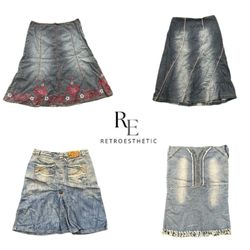 Y2K NYC IT GIRL DENIM MIDI SKIRT RE-3682