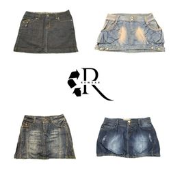 Y2K Cyber Girl Era Denim Mini Skirt RW-2335