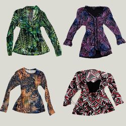 Printed Floral and Patterned Blouses (OFF - 64)
