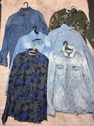 Mens denim shirts set of 6