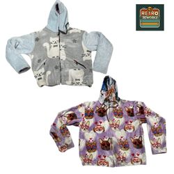 Upcycled Hooded Fleece Jacket