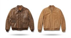 (FV-2775)    Vintage Shearling Aviator & Suede Jac..