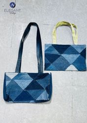 Sac en patchwork en denim recyclé - EVR0547