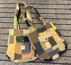 Upcycled Carhartt Patchwork Tote Bag
