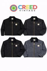 CR01255 Upcycled Carhartt Zip-Front Workwear Jacke..