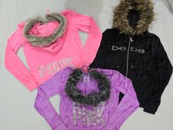 Y2K Vintage PINK & BEBE FUR HOODIES