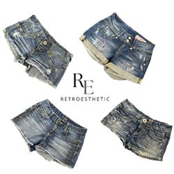 Y2K NYC IT GIRL DENIM SHORTS RE-3803