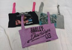 CR12812 Upcycled Harley Crop Tops