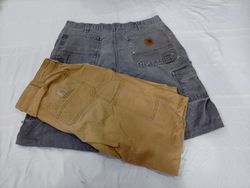 CR10980 Upcycled Carhartt Double-Knee Shorts