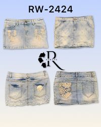 Y2K Paris Hilton Girl Denim Mini Skirt RW-2424