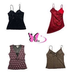 Camisoles with Sequins and Floral Prints (IB-030)