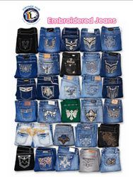 Y2K Embroidered Jeans
