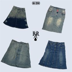 Y2K Britney Era Denim Midi Skirts (AA-1244)