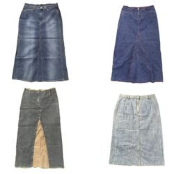 Y2k Denim Maxi Skirts Selection RE-3944