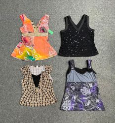 Y2K Embellished & Printed Party Tops - (06/08)