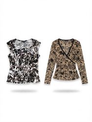 (FV-2207) Y2K Boho Earth Tone Tops