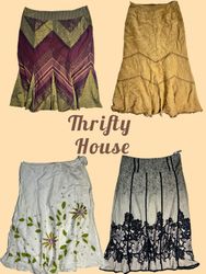 Y2K Bohemian Maxi Skirts(TH/593)