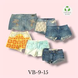 Y2K Vintage Denim Mini Shorts Wholesale Bundle – 1..