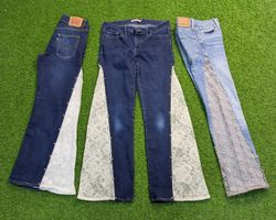 8314 - Upcycled  Instagram Trendy Flare jeans