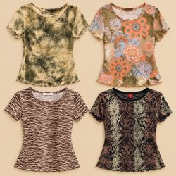 Y2k Earthy Fairy Grunge Tops