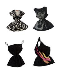 Y2K Black Wolf Graphic Cami Tops-ST-201