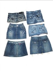 Vintage Y2K Distressed Denim Skirt Bundle | Cyber ..