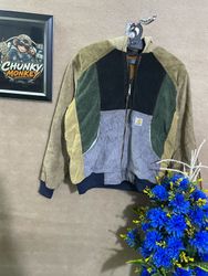 Upcycled Carhartt corduroy hooded jacket 🐒