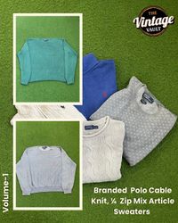 Branded Mix Polo Sweaters , Volume:1 , 10 Pieces